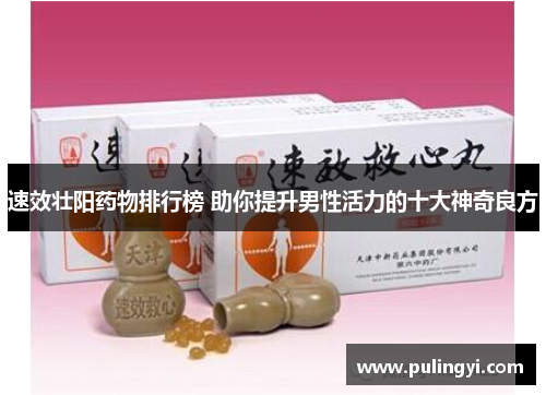 速效壮阳药物排行榜 助你提升男性活力的十大神奇良方 速效壮阳药物排行榜 助你提升男性活力的十大神奇良方